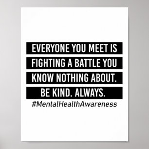 Poster Vous Rencontrez Combattre Un Soutien En Santé Ment
