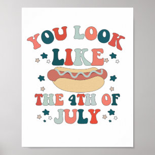 Poster Vous Ressemblez À Un Chien Chaud Patriotique Du 4 
