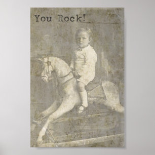 Poster Vous, Rock ! Cheval enfant et Rocking