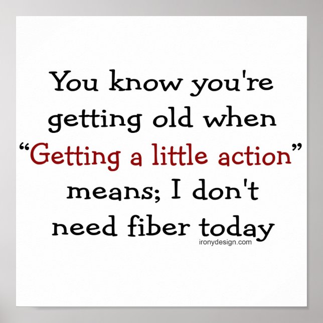 Poster Vous savez que vous vieillissez quand (Devant)