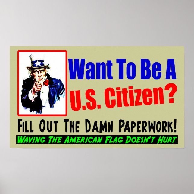 Poster Vous Voulez Être Un Citoyen ? (Devant)
