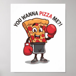 Poster Vous Voulez Pizza De Moi Drôle Gym Entraînement Bo