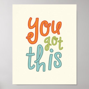 Poster Vous y Arrivez, Motivation Mignonne