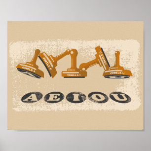 Poster Vowels AEIOU