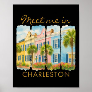 Poster Voyage à Charleston Caroline du Sud Rencontre-moi