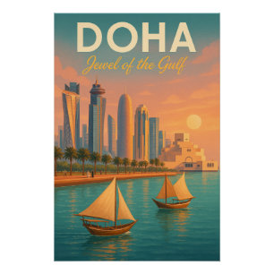 Poster Voyage à Doha, Qatar