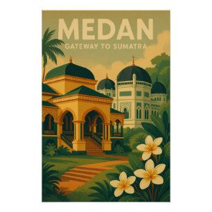 Poster Voyage à Medan, Indonésie