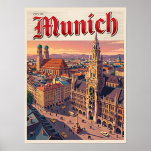 Poster Voyage à Munich en Allemagne