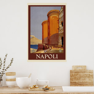 Poster Voyage à Naples Vintage