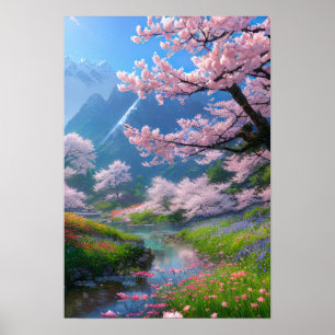 Poster Voyage à travers Cerry Blossom Bliss