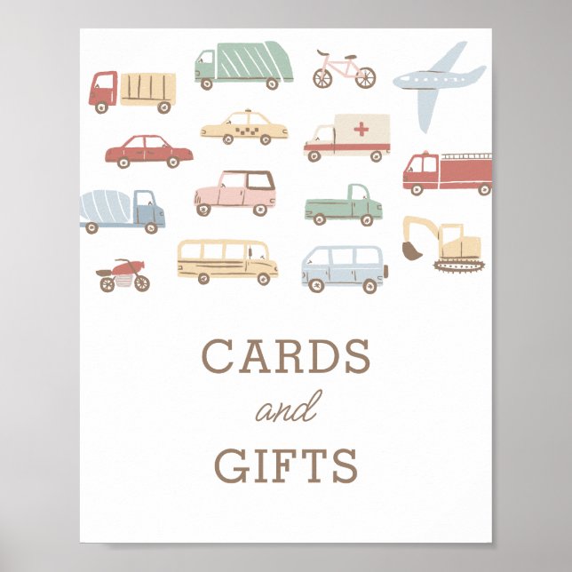 Poster Voyage Anniversaire Cartes et Cadeaux (Devant)