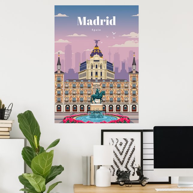Poster Voyage Art Voyage à Madrid Espagne (Créateur téléchargé)