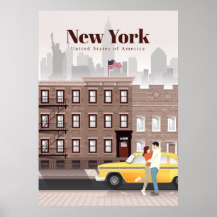 Poster Voyage Art Voyage à New York City