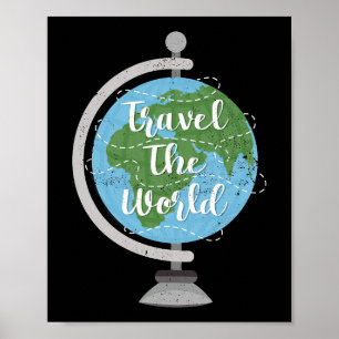 Poster Voyage Art Voyage Le Monde