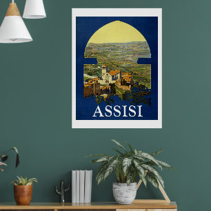 Poster Voyage Assissi Vintage