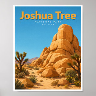 Poster Voyage au Parc National de Joshua Tree