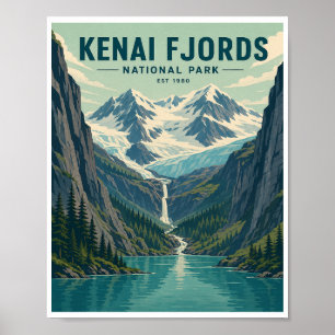 Poster Voyage au Parc national des fjords de Kenai