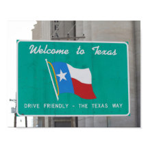 Voyage au Texas Highway Sign