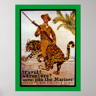 Poster Voyage ? Aventure ? Rejoignez les Marines !