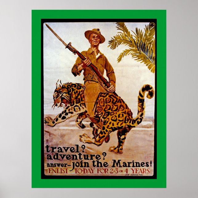 Poster Voyage ? Aventure ? Rejoignez les Marines ! (Devant)