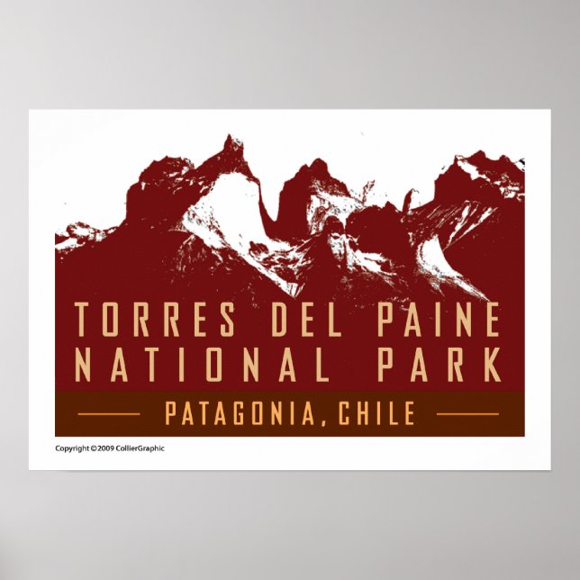 Poster VOYAGE - Chili-Torres del Paine (Devant)