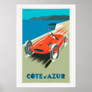 Poster Voyage Côte d'Azur