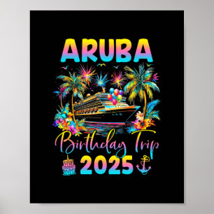 Poster Voyage d'anniversaire Aru 2025 Croisière Fête d'an