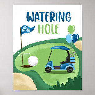 Poster Voyage d'anniversaire du golf de Hole Park-Tee Boy