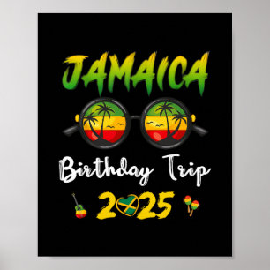 Poster Voyage d'anniversaire en Jamaïque 2025 Vacances en