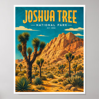 Poster Voyage dans le Parc national de Joshua Tree