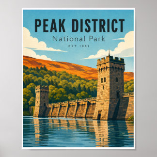 Poster Voyage dans le Parc national du Peak District de s