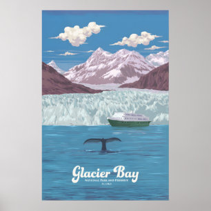 Poster Voyage dans le parc national et la réserve de Glac
