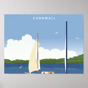Poster Voyage de Falmouth Cornwall