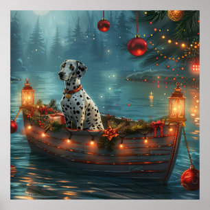 Poster Voyage de fête de Noël dalmate