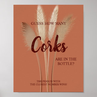 Poster Voyage de Fête des mariées Corks Pampas