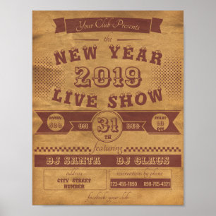Poster Voyage de fête du Nouvel An