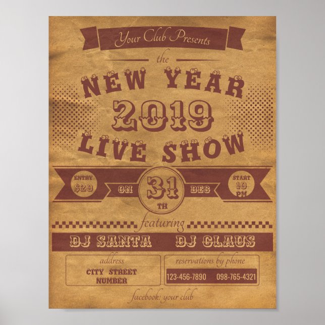 Poster Voyage de fête du Nouvel An (Devant)