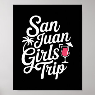 Poster Voyage de filles à San Juan Correspondance Vacance