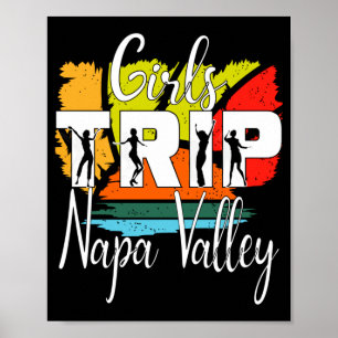 Poster Voyage de filles hommes vallée de Napa enterrement