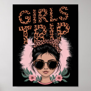Poster Voyage de filles - Voyage de filles 2025 Messy Bun