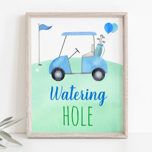 Poster Voyage de golf Premier anniversaire Parte d'arrosa