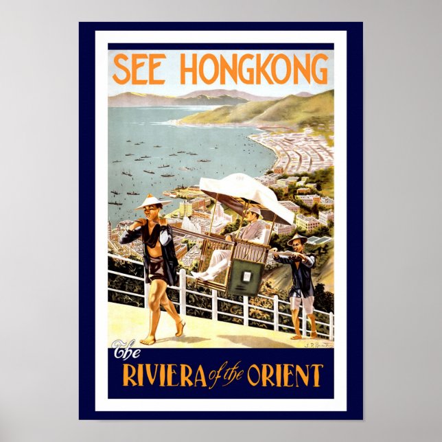 Poster Voyage de Hong Kong Vintage (Devant)