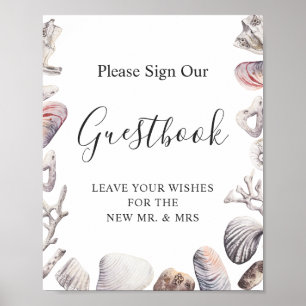 Poster Voyage de mariage de Sea Shell Beach