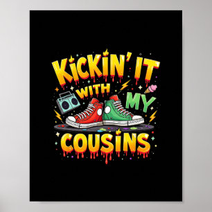 Poster Voyage de réunion de famille Cousins noirs s'amusa