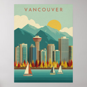 Poster Voyage de Vancouver moderne