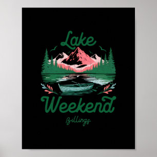 Poster Voyage de week-end au lac Billings Montana