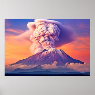 Poster Voyage découverte du paysage volcanique
