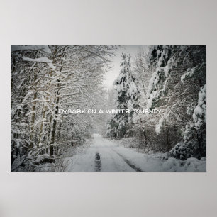 Poster Voyage d'hiver à travers la forêt