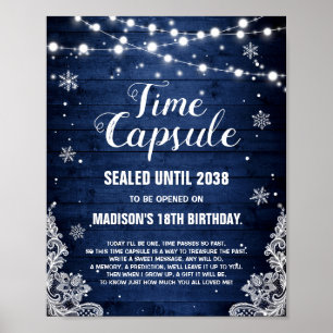 Poster Voyage d'hiver ONE derland Rustic Time Capsule