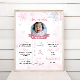 Poster Voyage d'hiver Onederland 1er Anniversaire Jalon